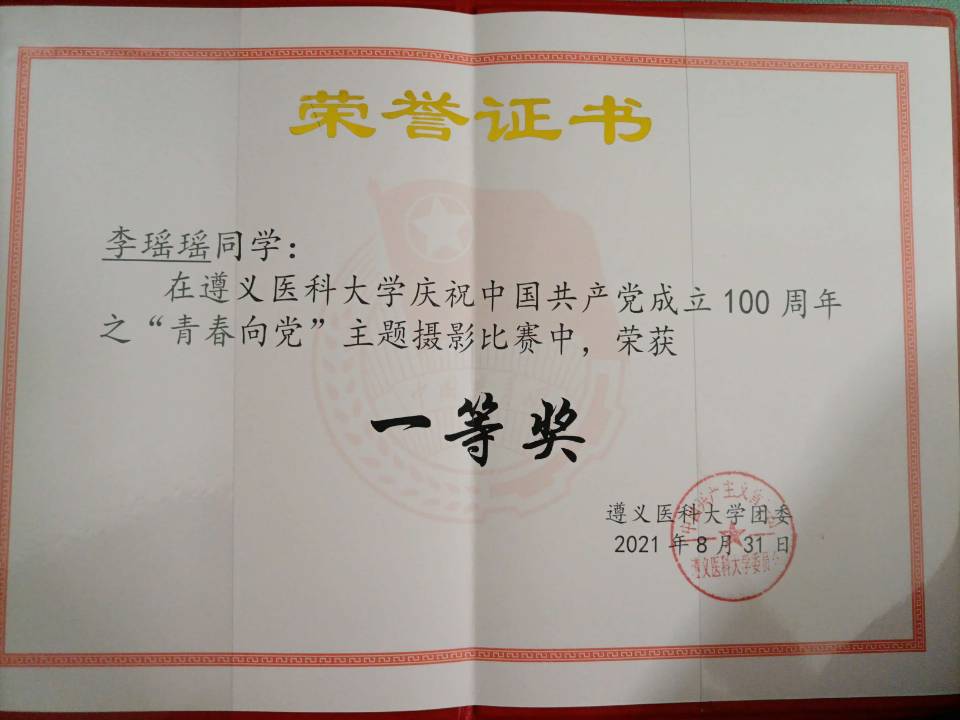 说明: C:\Users\Administrator\Desktop\学生获奖\学生获奖证书\“青春向党”主题摄影比赛 一等奖.jpg